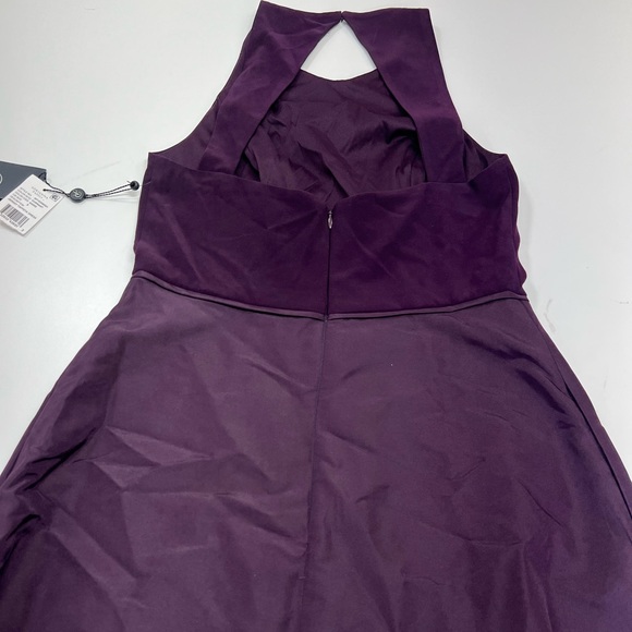 Adrianna Papell Dress Purple Sleeveless Jewel Neck Full-Length Evening Gown NWT - Picture 11 of 13